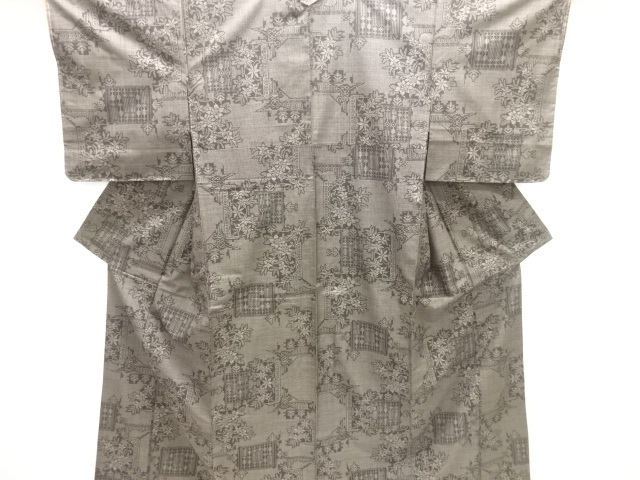 JAPANESE KIMONO / UNUSED DORO OSHIMA TSUMUGI (5 maruki)
